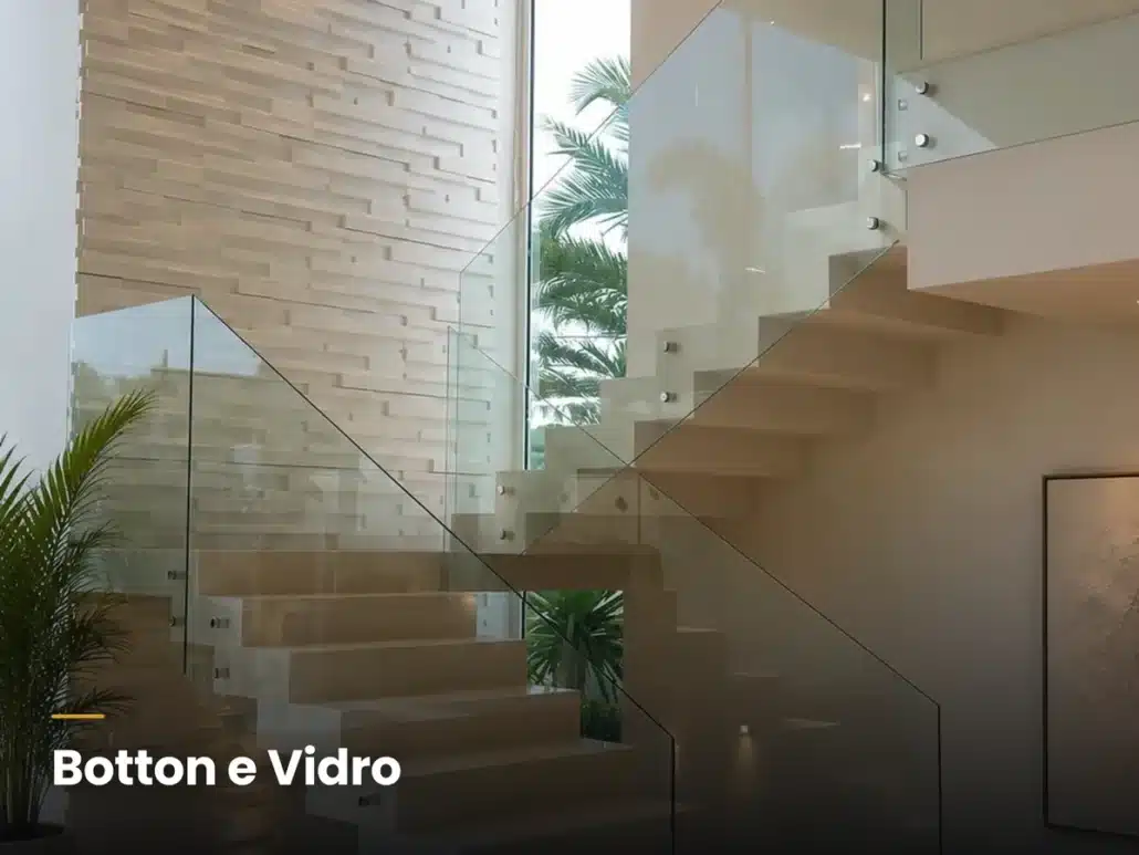 Guarda Corpo de Vidro - Botton - Kazinox