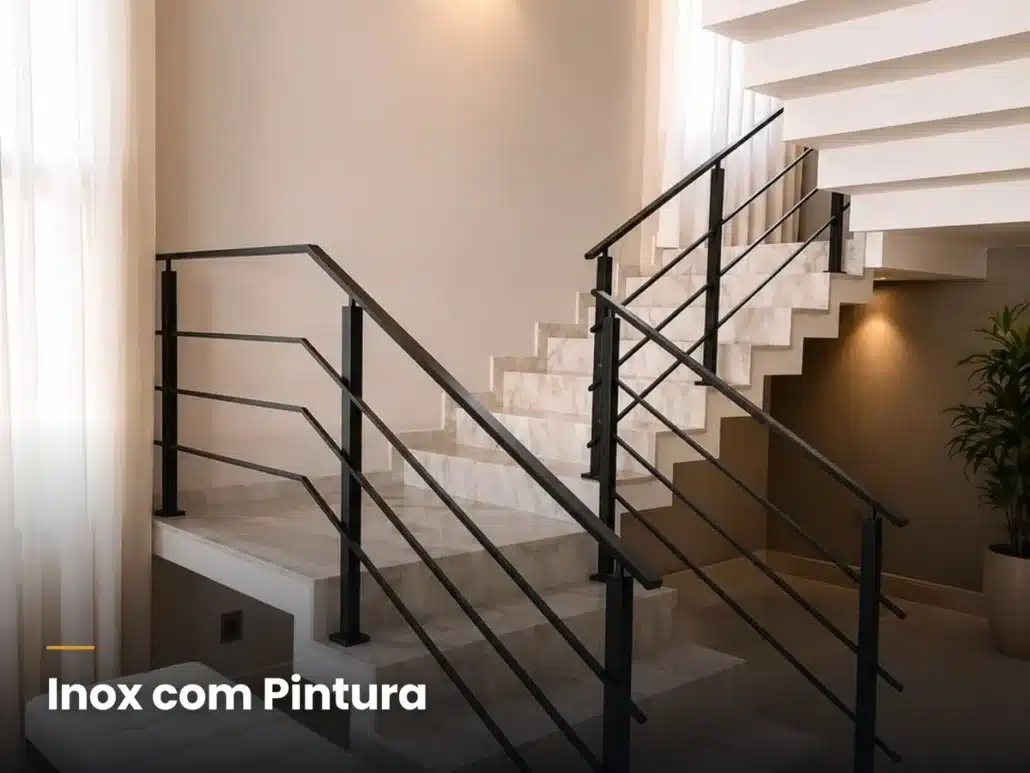 Corrimão de Inox com Pintura - Kazinox