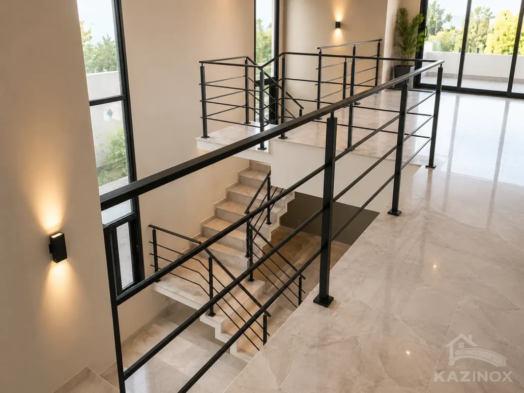 Guarda corpo de inox  - Com pintura eletrostática - Kazinox