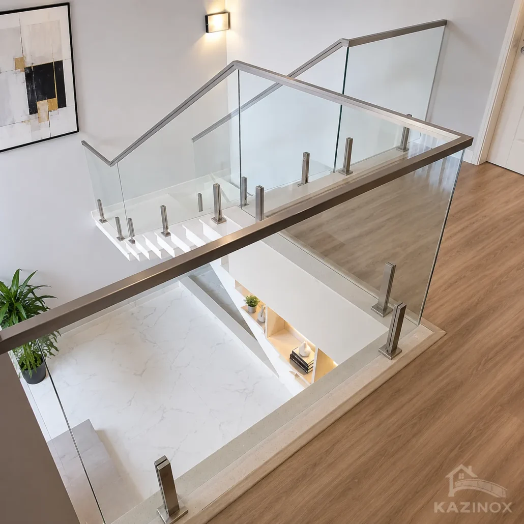 Guarda Corpo de Inox - Kazinox - Pinça e Vidro