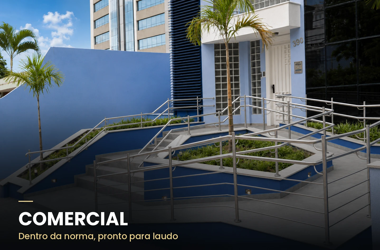 Corrimão de inox e barrinhas - Comercial - Abnt - AVCB - NBR - em Campinas — fabricação própria Kazinox